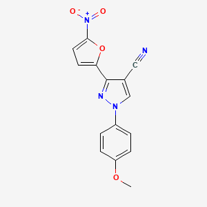 1-(4-Methoxyphenyl)-3-(5-nitrofuran-2-yl)-1H-pyrazole-4-carbonitrile