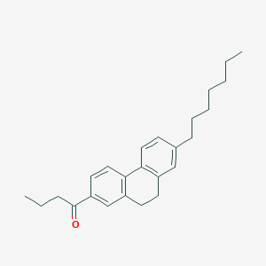 1-(7-Heptyl-9,10-dihydrophenanthren-2-YL)butan-1-one