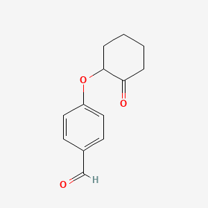 molecular formula C13H14O3 B14592679 4-[(2-Oxocyclohexyl)oxy]benzaldehyde CAS No. 61609-17-4