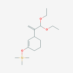 {[3-(3,3-Diethoxyprop-1-en-2-yl)cyclohex-1-en-1-yl]oxy}(trimethyl)silane