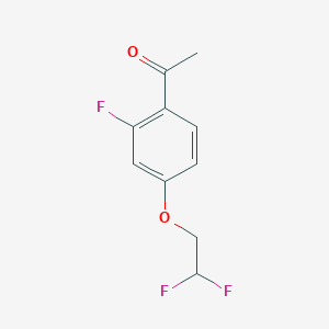 molecular formula C10H9F3O2 B1459270 1-[4-(2,2-二氟乙氧基)-2-氟苯基]-乙酮 CAS No. 1691758-79-8