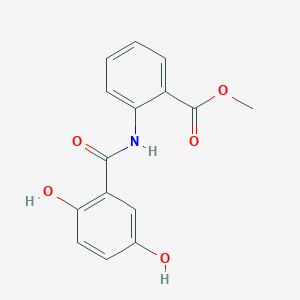 molecular formula C15H13NO5 B14592729 Methyl 2-(2,5-dihydroxybenzamido)benzoate CAS No. 61340-29-2