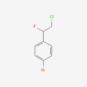 molecular formula C8H7BrClF B14592735 Benzene, 1-bromo-4-(2-chloro-1-fluoroethyl)- CAS No. 61592-50-5