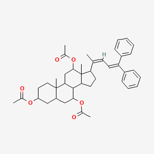 [7,12-diacetyloxy-17-[(2Z)-5,5-diphenylpenta-2,4-dien-2-yl]-10,13-dimethyl-2,3,4,5,6,7,8,9,11,12,14,15,16,17-tetradecahydro-1H-cyclopenta[a]phenanthren-3-yl] acetate