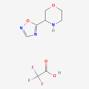 B1459274 3-(1,2,4-Oxadiazol-5-yl)morpholine; trifluoroacetic acid CAS No. 1803603-99-7