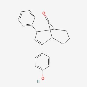 molecular formula C21H20O2 B14592778 2-(4-Hydroxyphenyl)-4-phenylbicyclo[3.3.1]non-2-en-9-one CAS No. 61078-52-2