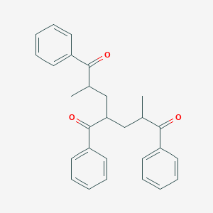 molecular formula C28H28O3 B14592789 4-Benzoyl-2,6-dimethyl-1,7-diphenylheptane-1,7-dione CAS No. 61518-58-9