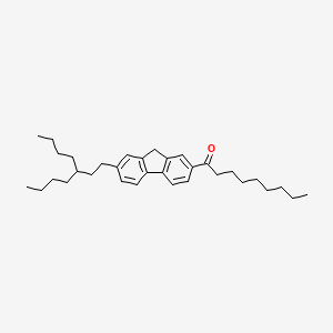 molecular formula C33H48O B14592795 1-[7-(3-Butylheptyl)-9H-fluoren-2-YL]nonan-1-one CAS No. 61314-23-6