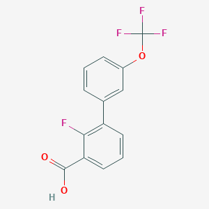 B1459280 2-Fluoro-3'-(trifluoromethoxy)biphenyl-3-carboxylic acid CAS No. 1261558-22-8