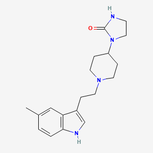 molecular formula C19H26N4O B14592809 1-{1-[2-(5-Methyl-1H-indol-3-yl)ethyl]piperidin-4-yl}imidazolidin-2-one CAS No. 61220-29-9