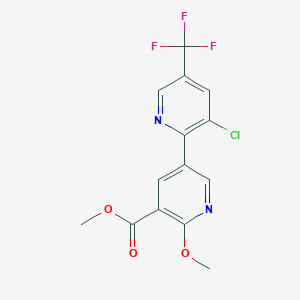 Methyl 3-chloro-6'-methoxy-5-(trifluoromethyl)-[2,3'-bipyridine]-5'-carboxylate