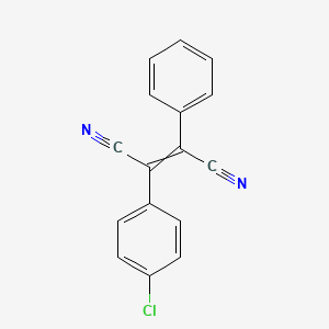 molecular formula C16H9ClN2 B14592836 2-(4-Chlorophenyl)-3-phenylbut-2-enedinitrile CAS No. 61469-48-5