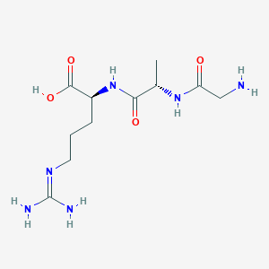 molecular formula C11H22N6O4 B14592840 (2S)-2-[[(2S)-2-[(2-aminoacetyl)amino]propanoyl]amino]-5-(diaminomethylideneamino)pentanoic Acid CAS No. 61257-72-5