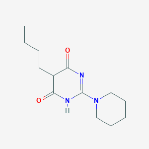 molecular formula C13H21N3O2 B14592888 5-Butyl-2-(piperidin-1-yl)pyrimidine-4,6(1H,5H)-dione CAS No. 61280-24-8