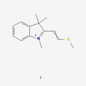 molecular formula C14H18INS B14592906 1,3,3-Trimethyl-2-[2-(methylsulfanyl)ethenyl]-3H-indol-1-ium iodide CAS No. 61327-94-4