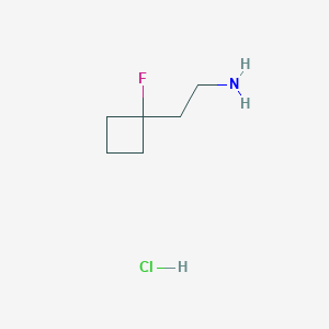 molecular formula C6H13ClFN B1459291 2-(1-Fluorocyclobutyl)ethan-1-amine hydrochloride CAS No. 1803599-36-1