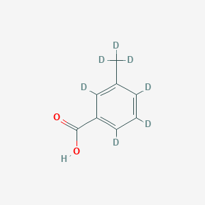 molecular formula C8H8O2 B1459292 2,3,4,6-四氘代-5-(十三氘代甲基)苯甲酸 CAS No. 733046-94-1