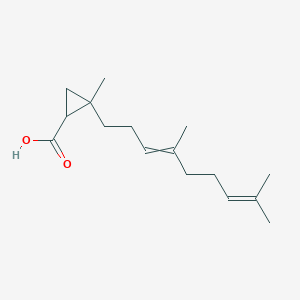 molecular formula C16H26O2 B14592921 2-(4,8-Dimethylnona-3,7-dien-1-yl)-2-methylcyclopropane-1-carboxylic acid CAS No. 61531-01-9