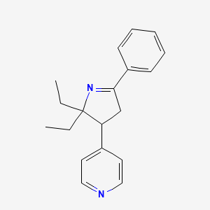 4-(2,2-Diethyl-5-phenyl-3,4-dihydro-2H-pyrrol-3-yl)pyridine