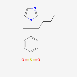 molecular formula C16H22N2O2S B14592960 1-{2-[4-(Methanesulfonyl)phenyl]hexan-2-yl}-1H-imidazole CAS No. 61023-49-2