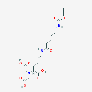 molecular formula C21H37N3O9 B014593 叔丁氧羰基氨基己酸硝基三乙酸 CAS No. 1039123-88-0