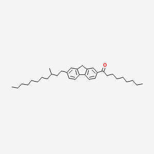 molecular formula C34H50O B14593013 1-[7-(3-Methylundecyl)-9H-fluoren-2-YL]nonan-1-one CAS No. 61314-36-1