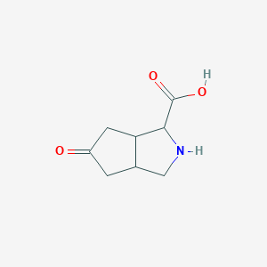 molecular formula C8H11NO3 B1459303 5-Oxo-octahydro-cyclopenta[c]-pyrrole-1-carboxylic acid CAS No. 1403766-56-2