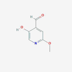 molecular formula C7H7NO3 B1459304 5-Hydroxy-2-methoxyisonicotinaldehyde CAS No. 867267-28-5