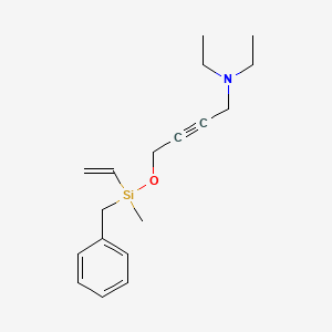 molecular formula C18H27NOSi B14593047 4-{[Benzyl(ethenyl)methylsilyl]oxy}-N,N-diethylbut-2-yn-1-amine CAS No. 61157-27-5