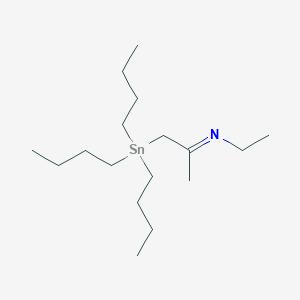 molecular formula C17H37NSn B14593054 (2E)-N-Ethyl-1-(tributylstannyl)propan-2-imine CAS No. 61385-73-7