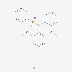 molecular formula C21H22BrO2P B14593072 [Bis(2-methoxyphenyl)methyl](phenyl)phosphanium bromide CAS No. 61259-98-1