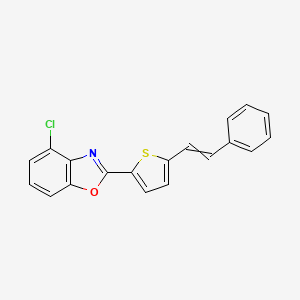 molecular formula C19H12ClNOS B14593083 4-Chloro-2-[5-(2-phenylethenyl)thiophen-2-yl]-1,3-benzoxazole CAS No. 61100-26-3