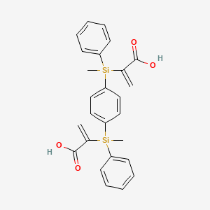 molecular formula C26H26O4Si2 B14593092 2,2'-{1,4-Phenylenebis[methyl(phenyl)silanediyl]}di(prop-2-enoic acid) CAS No. 61157-24-2