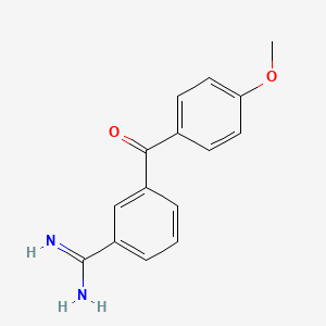 molecular formula C15H14N2O2 B14593112 Benzenecarboximidamide, 3-(4-methoxybenzoyl)- CAS No. 61625-24-9