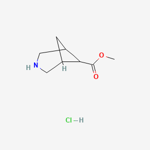molecular formula C8H14ClNO2 B1459312 盐酸甲基3-氮杂双环[3.1.1]庚烷-6-羧酸酯 CAS No. 1389264-36-1