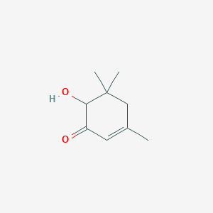 molecular formula C9H14O2 B14593129 6-Hydroxy-3,5,5-trimethyl-2-cyclohexen-1-one CAS No. 61592-66-3