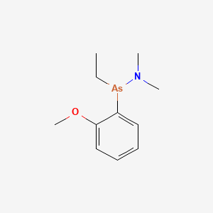 molecular formula C11H18AsNO B14593147 Arsinous amide, N,N-dimethyl-As-ethyl-As-(2-methoxyphenyl)- CAS No. 61130-99-2