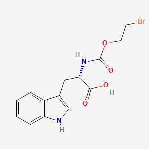 molecular formula C14H15BrN2O4 B14593157 N-[(2-Bromoethoxy)carbonyl]-L-tryptophan CAS No. 61445-19-0