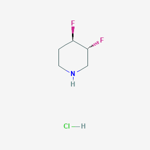 molecular formula C5H10ClF2N B1459316 trans-3,4-Difluoropiperidine HCl CAS No. 1419101-24-8