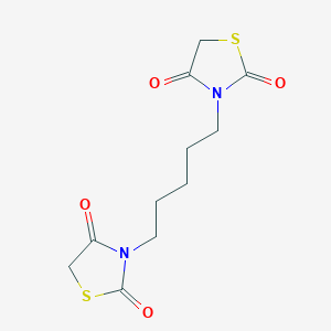 molecular formula C11H14N2O4S2 B14593167 3,3'-(Pentane-1,5-diyl)di(1,3-thiazolidine-2,4-dione) CAS No. 61531-84-8