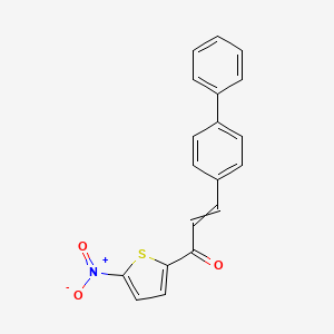 molecular formula C19H13NO3S B14593169 3-([1,1'-Biphenyl]-4-yl)-1-(5-nitrothiophen-2-yl)prop-2-en-1-one CAS No. 61148-54-7