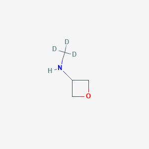 molecular formula C4H9NO B1459317 N-Trideuteromethyloxetan-3-amine CAS No. 1403767-20-3