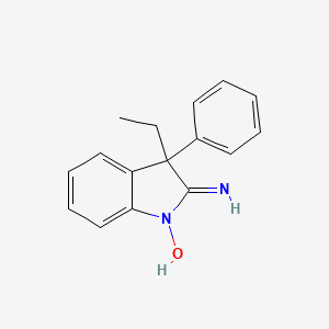 molecular formula C16H16N2O B14593170 3H-Indol-2-amine, 3-ethyl-3-phenyl-, 1-oxide CAS No. 61352-02-1