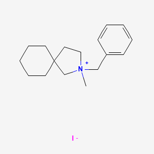 molecular formula C17H26IN B14593171 2-Azoniaspiro[4.5]decane, 2-methyl-2-(phenylmethyl)-, iodide CAS No. 61589-07-9