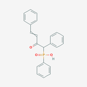 molecular formula C22H19O3P B14593193 (2-Oxo-1,4-diphenylbut-3-en-1-yl)phenylphosphinic acid CAS No. 61124-00-3