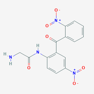 N-[4-Nitro-2-(2-nitrobenzoyl)phenyl]glycinamide