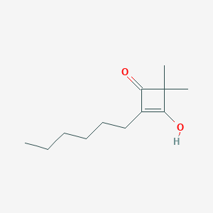 molecular formula C12H20O2 B14593198 2-Hexyl-3-hydroxy-4,4-dimethylcyclobut-2-EN-1-one CAS No. 61111-18-0