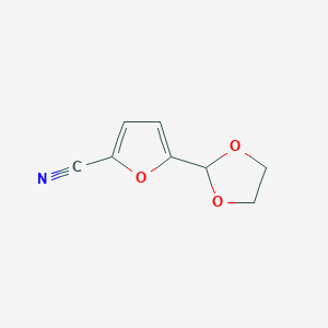 molecular formula C8H7NO3 B1459320 5-(1,3-Dioxolan-2-yl)furan-2-carbonitrile CAS No. 1384428-74-3