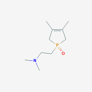 molecular formula C10H20NOP B14593202 1-[2-(Dimethylamino)ethyl]-3,4-dimethyl-2,5-dihydro-1H-1lambda~5~-phosphol-1-one CAS No. 61214-00-4