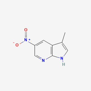 molecular formula C8H7N3O2 B1459321 3-甲基-5-硝基-1H-吡咯并[2,3-B]吡啶 CAS No. 1288998-66-2